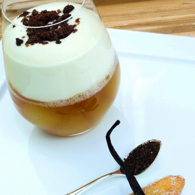 Recette lait de pommes et capuccino de vanille de  Michèle Villemur et Vincent Angouillant